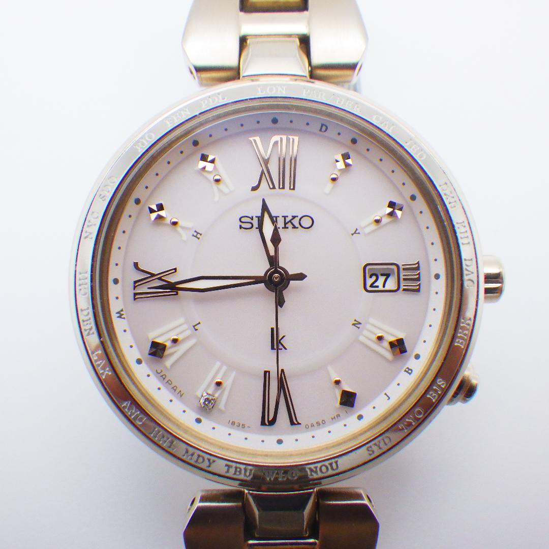 稼働 セイコー ルキア 1B35-0AF0 レディース 電波ソーラー 腕時計