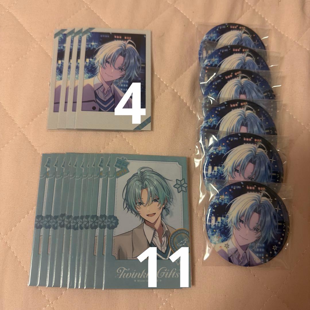 渚トラウト にじさんじ ウィンターデート 缶バッジ チェキ風カード