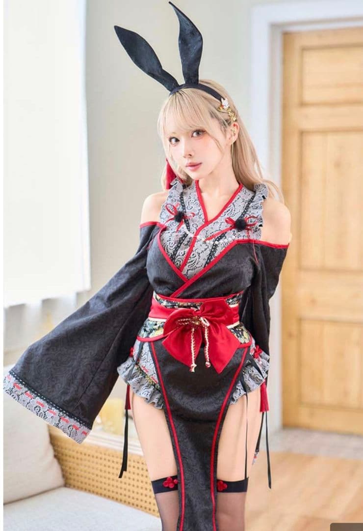 Malymoon マリームーン ロングスリット巫女バニー ブラック - メルカリ