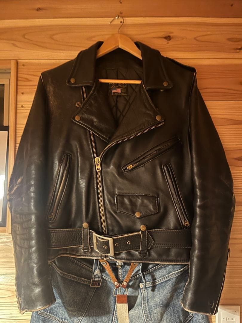 Vanson ダブルライダースジャケット Vanson Special Custom Doulbe Riders Jacket Type 2 Olive ダブル