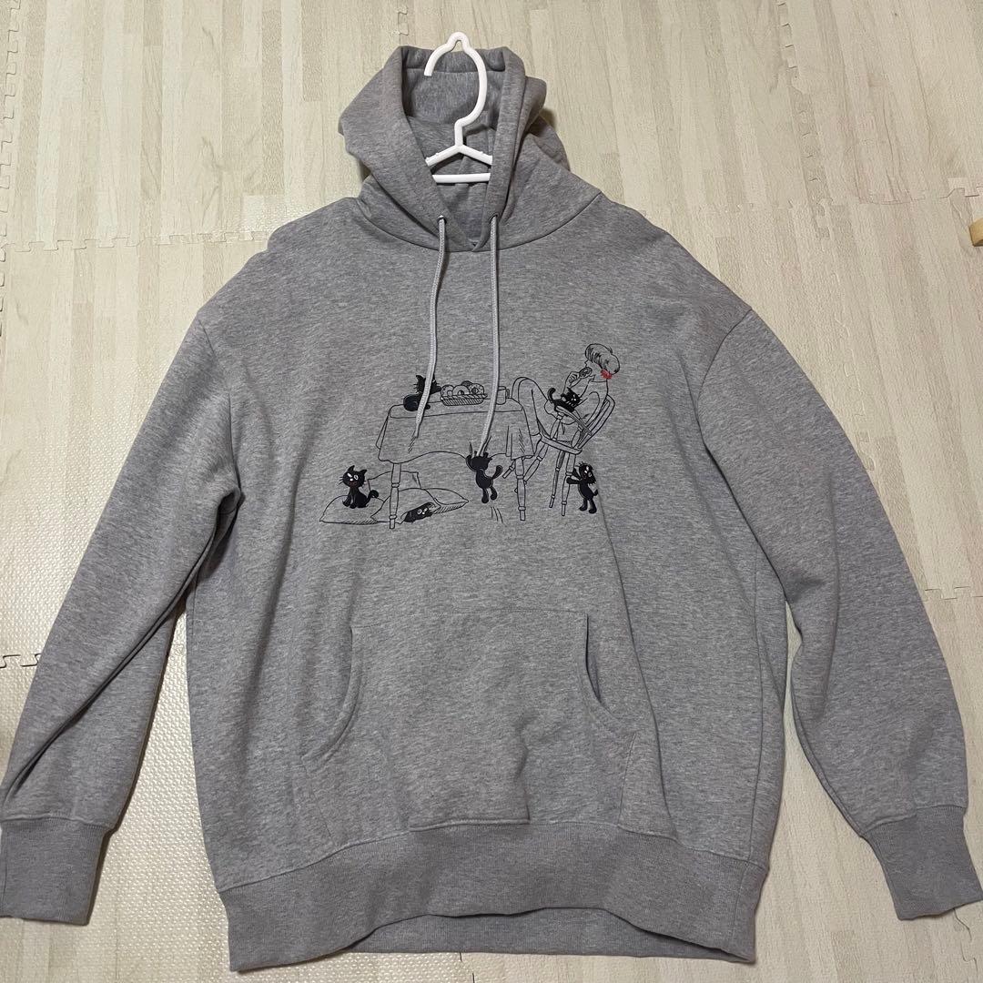 キヨ猫パーカー グレー Lサイズ - メルカリ