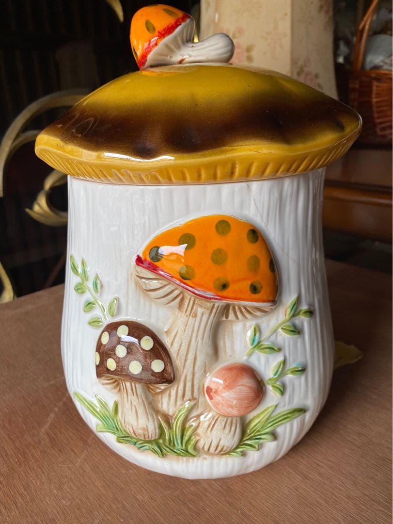 シアーズ きのこキャニスター ビンテージ 昭和レトロ - メルカリ