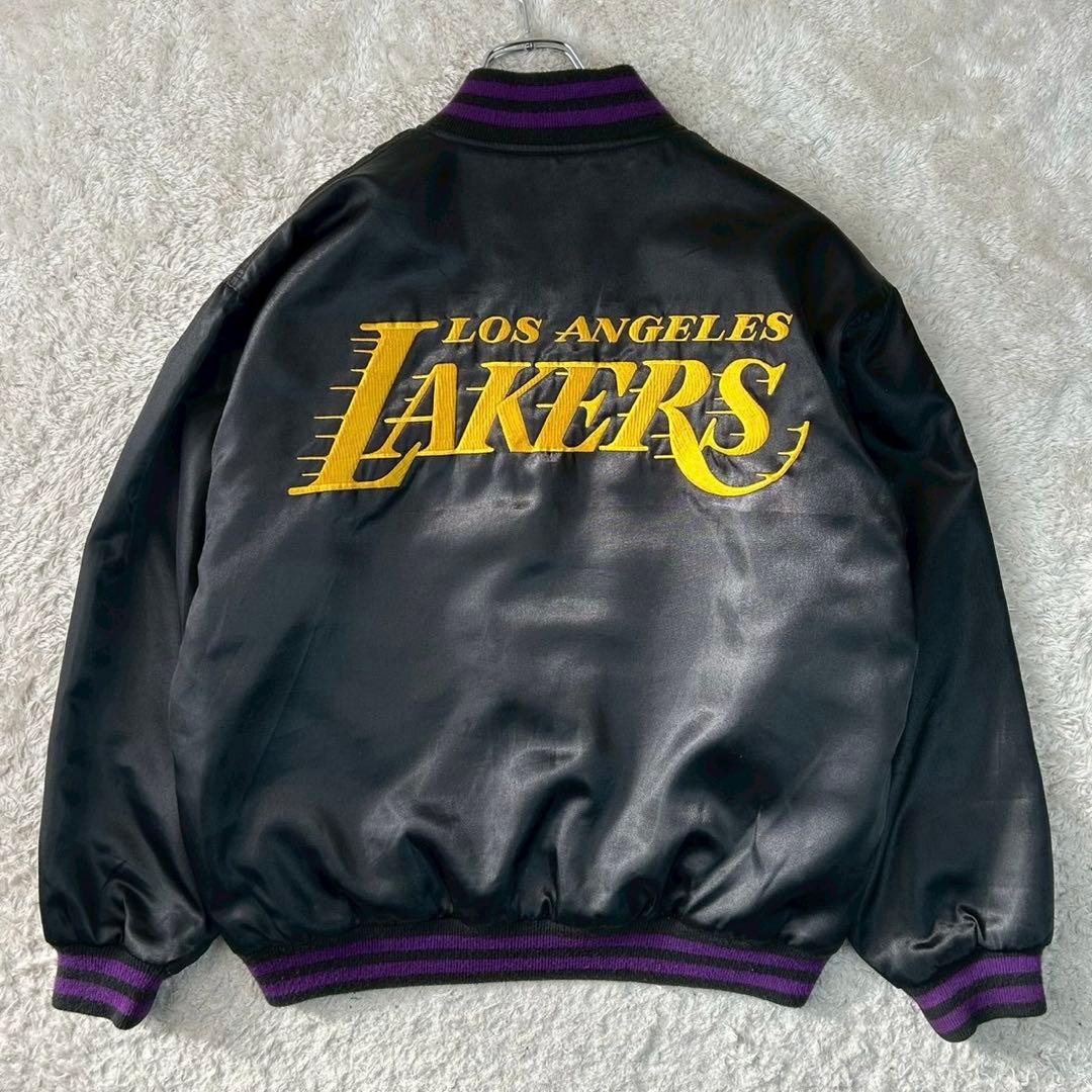 NBA Lakers レイカーズ ブルゾン ナイロンジャケット ブラック M AVIREX（アヴィレックス） AVIREX x NBA ロサンゼルス レイカーズ