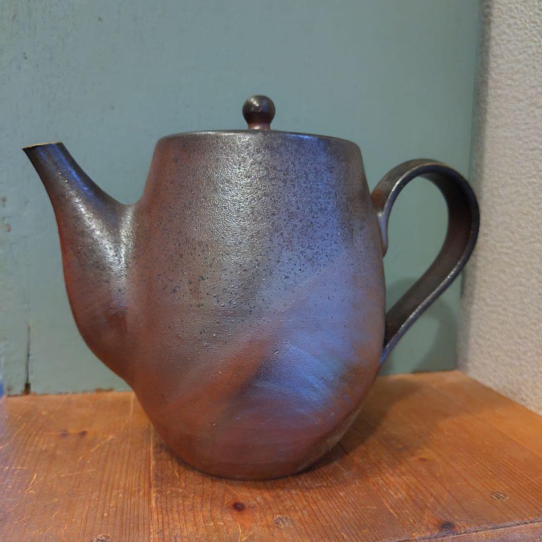 備前焼　急須　後楽窯　堀川南山　ティーポット　茶道具　茶器　岡山伝統工芸品　珈琲