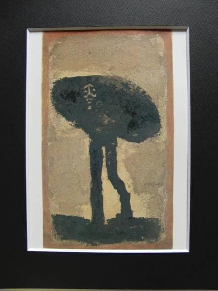 香月　泰男、運ぶ人、希少な額装用画集より、美品、新品額装付