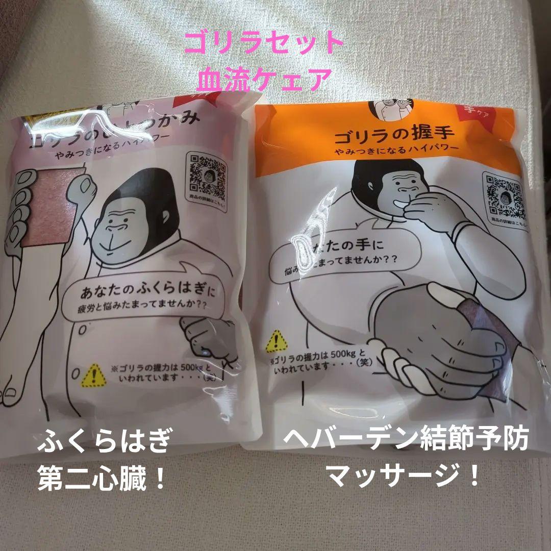 ゴリラのひとつかみ＆握手