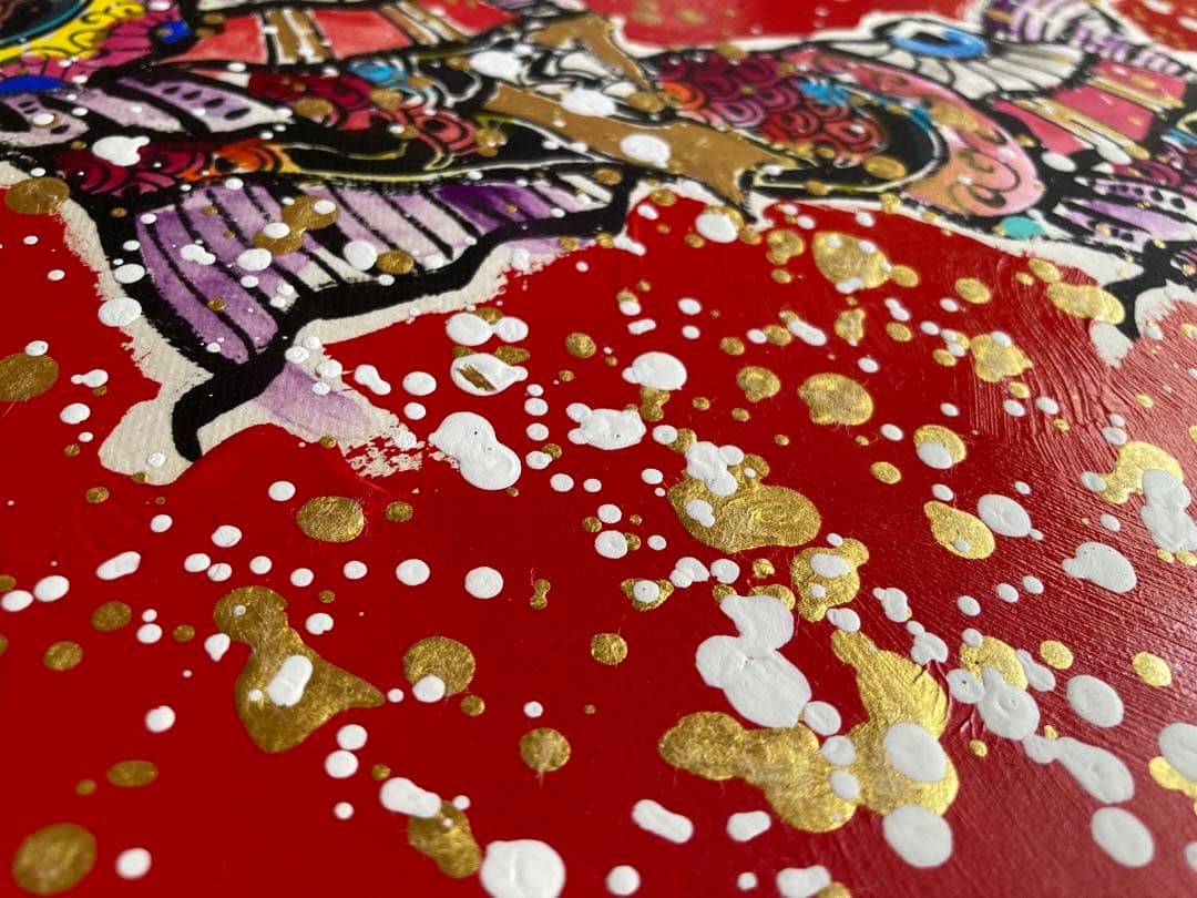 城本敏由樹 赤富士掛け軸 - メルカリ