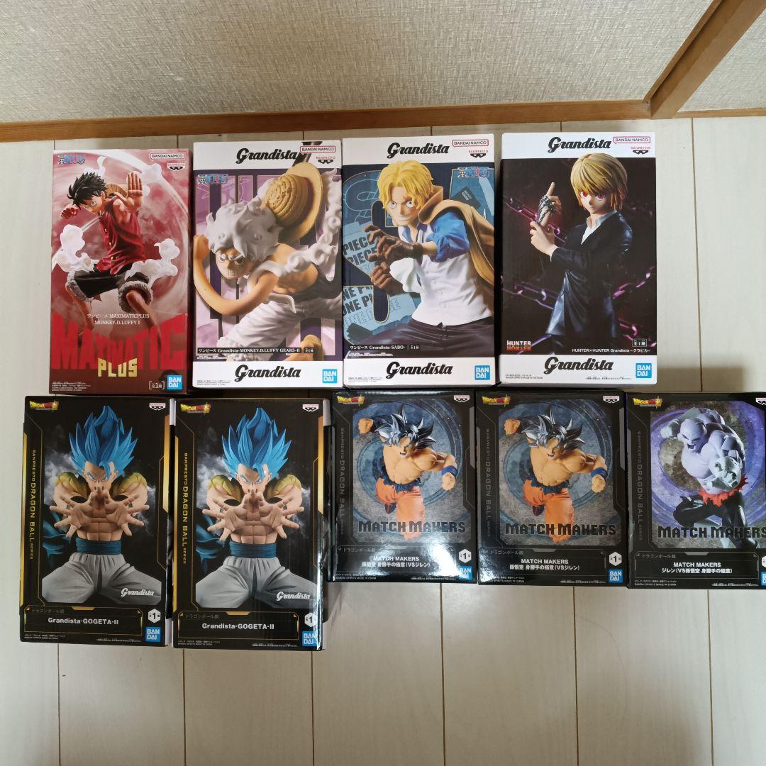 ドラゴンボール、ワンピース、HUNTERXHUNTER フィギュア9体