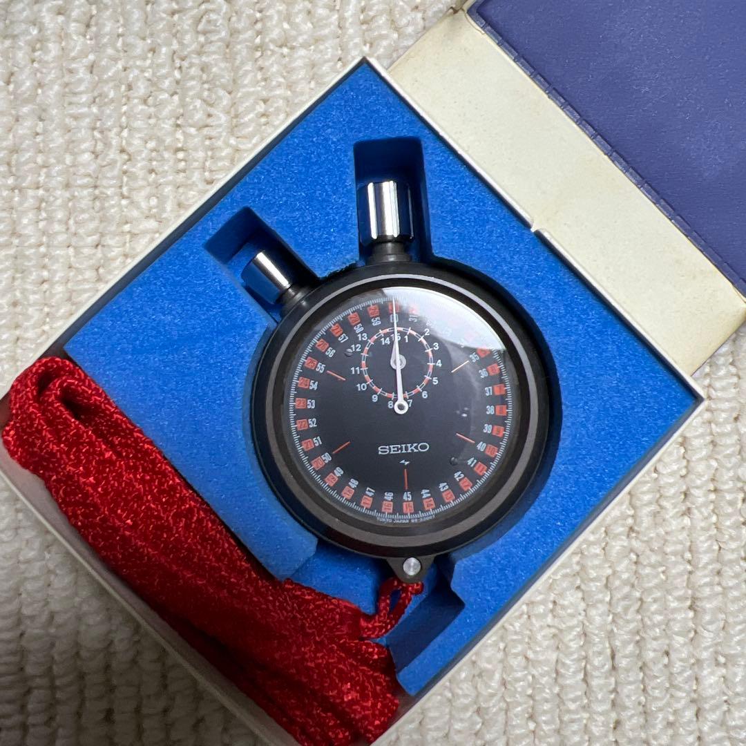 セイコー　88-5080黒文字盤ビンテージ防水ストップウォッチ。DS稼働美品。 セイコー88-5080黒文字盤ビンテージ防水ストップウォッチ。DS稼働美品。