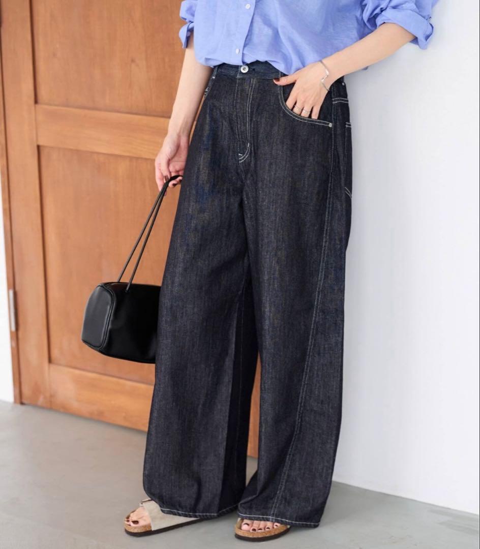 【フレームワーク 】バレルフォルムデニムパンツ