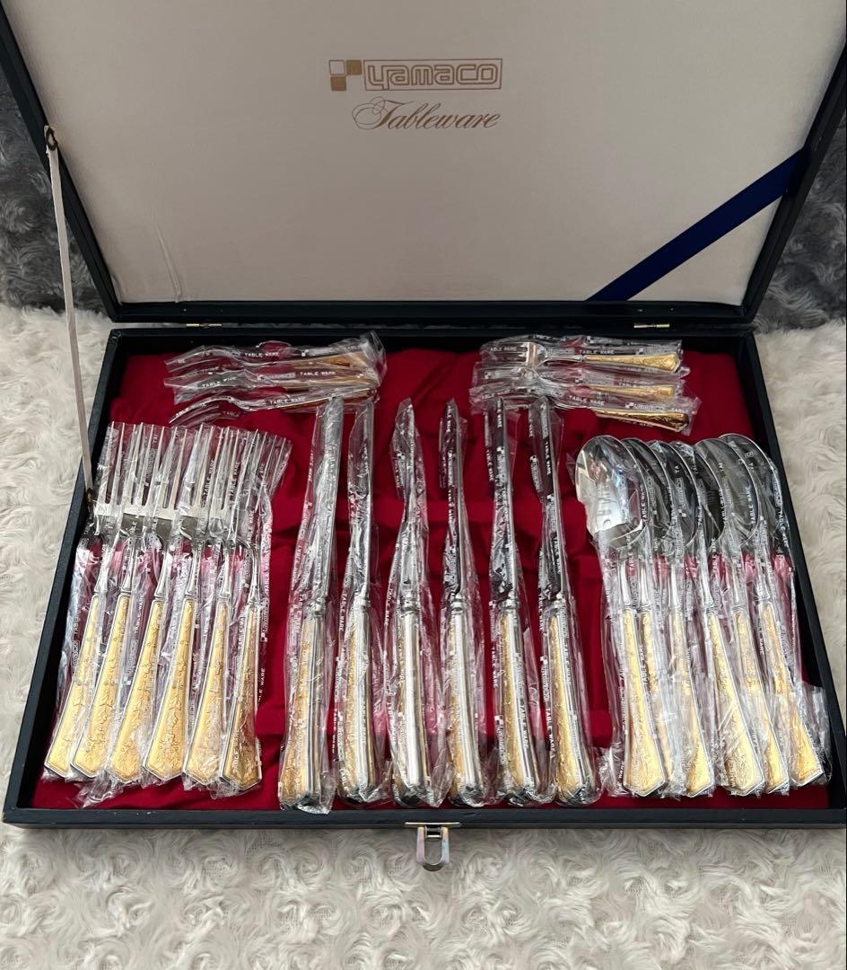 ヤマコ　カトラリーセット　オリジナル　金彩　ディナーセット〈24本セット〉
