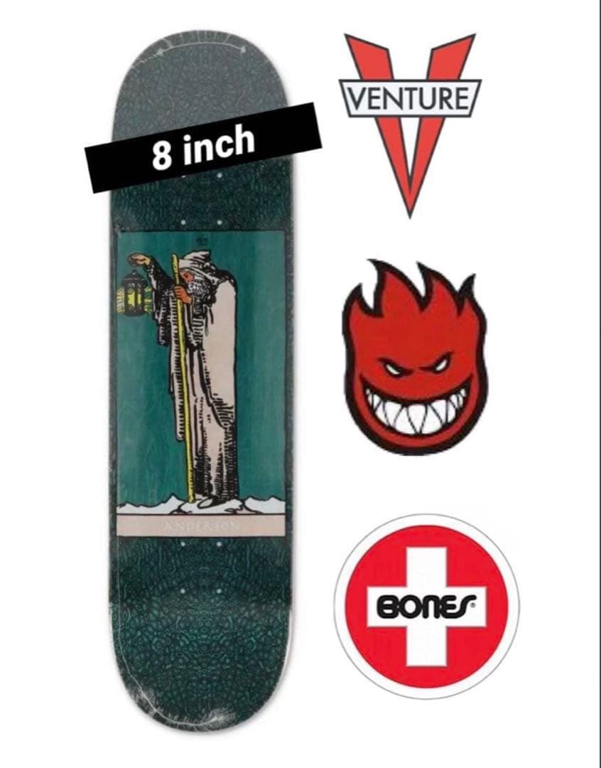 【使用一回】コンプリートデッキ Venture spit fire ELEMENT スケートボード 《8 inch》 SEAL コンプリートデッキ 0001