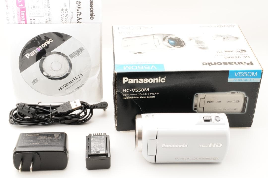 【ほぼ新品 箱付き】パナソニック Panasonic HC-V550M ホワイト