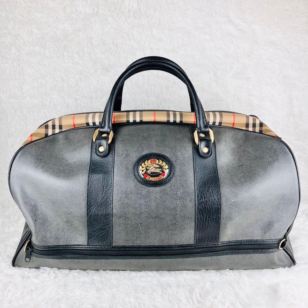 【KU屋】BURBERRY バーバリー ボストンバッグ ヴィンテージ