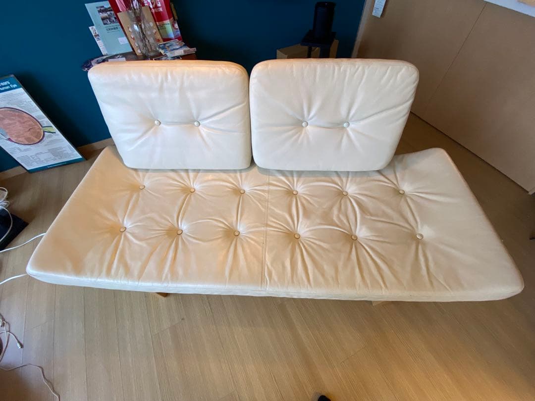 Conde house カンディハウス　白　革　アルプ LD ソファベッド