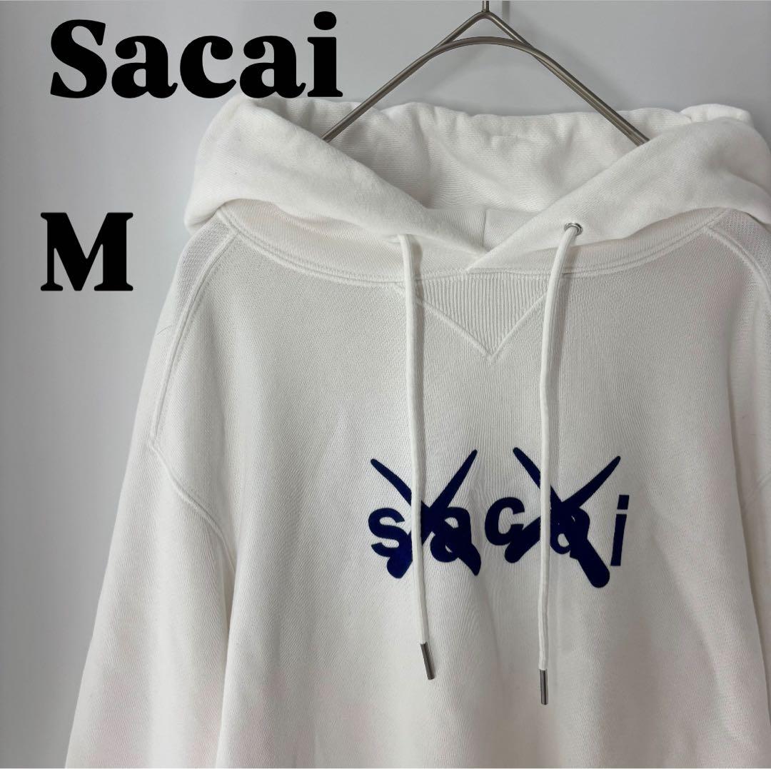 【美品】サカイsacai☆カウズKAWS コラボ　ロゴ　スウェット　パーカー　M