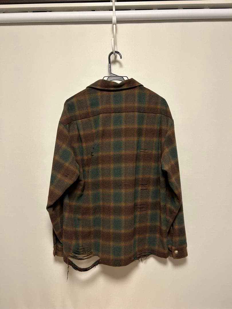 McGREGOR 久遠×hxcyyd ダメージオンブレチェックシャツ Mサイズ - メルカリ