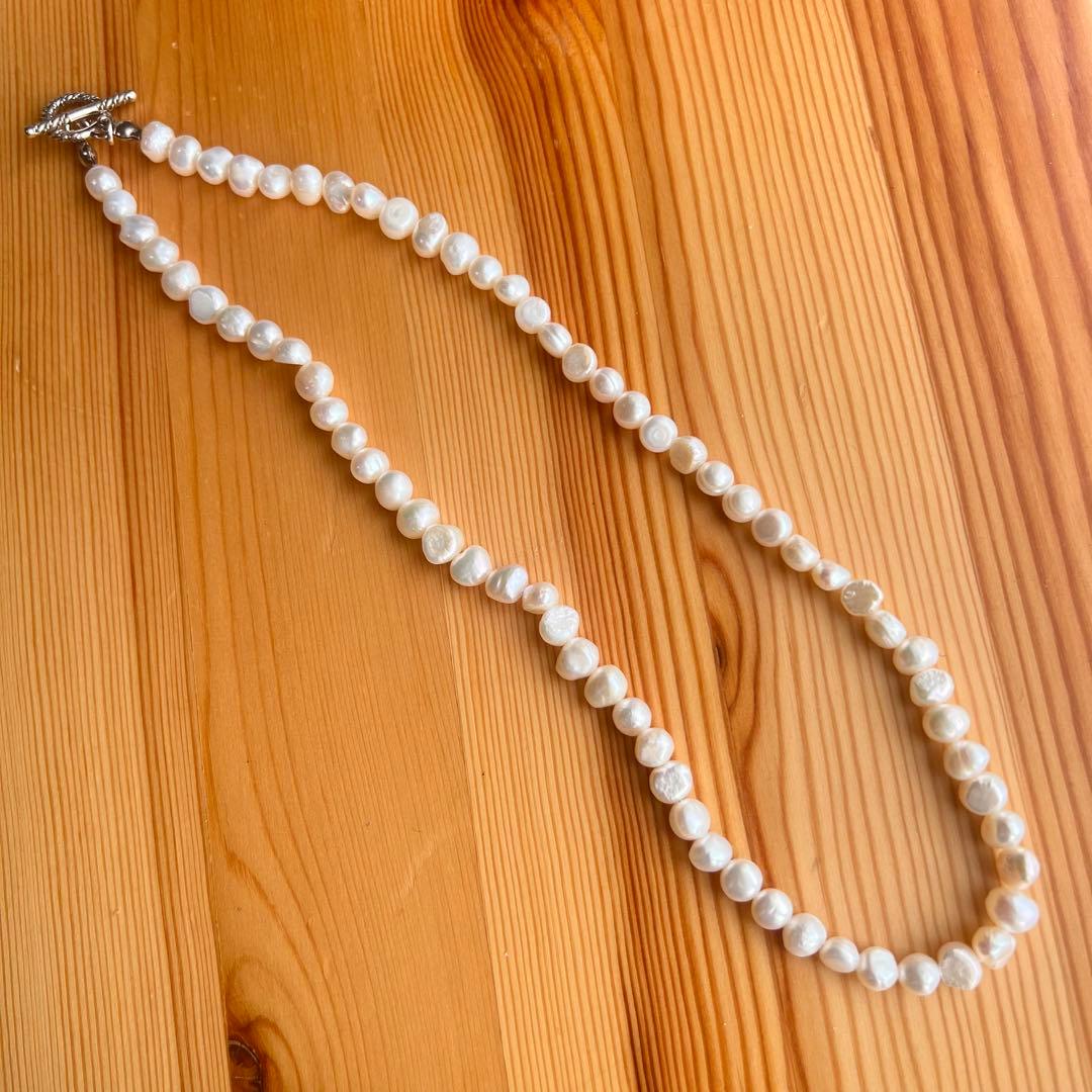 美品 COOTIE パールネックレス 50cm ホワイト