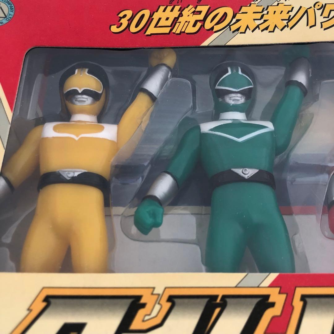 タイムレンジャー 5セット フィギュア ソフビ 人形 バンダイ 当時物