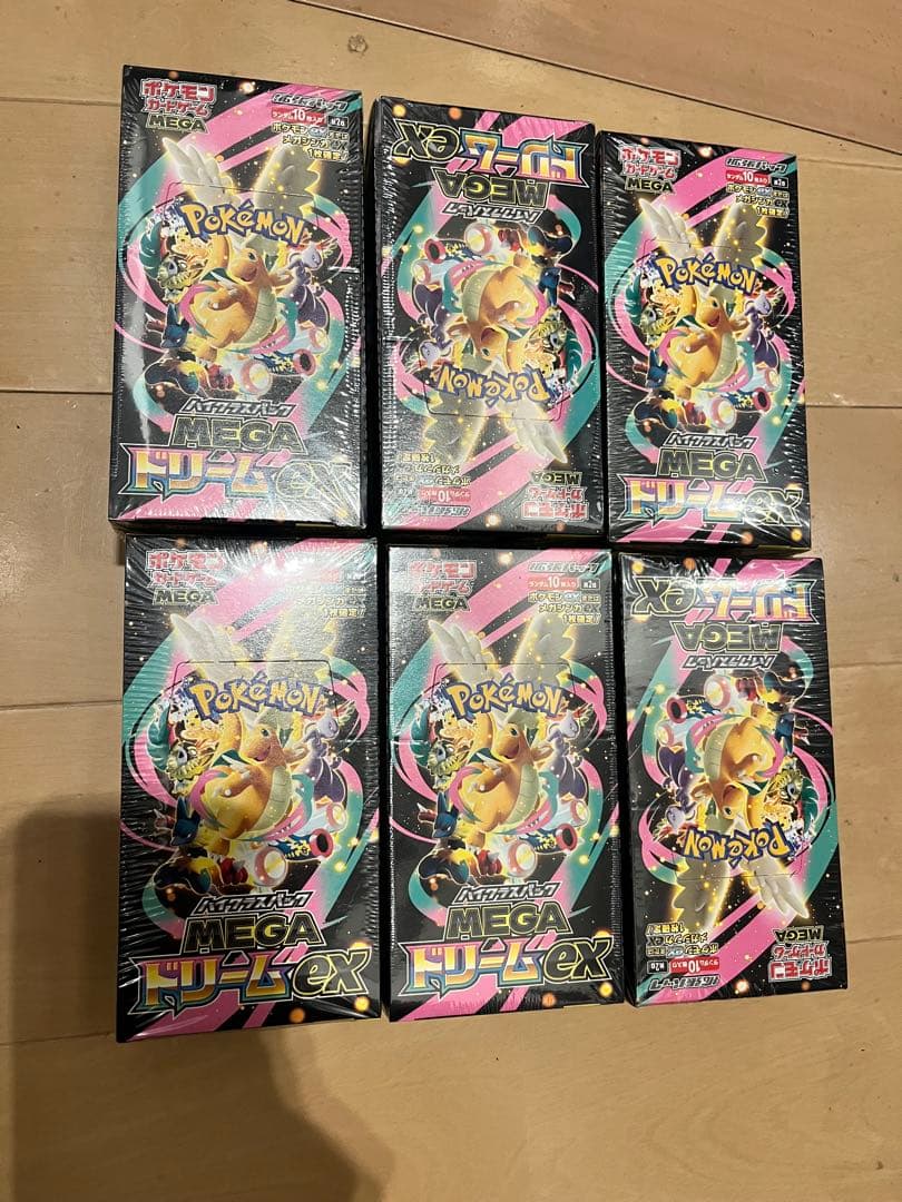 6 BOXセットポケモンカードゲーム MEGA ドリームEX シュリンク付き