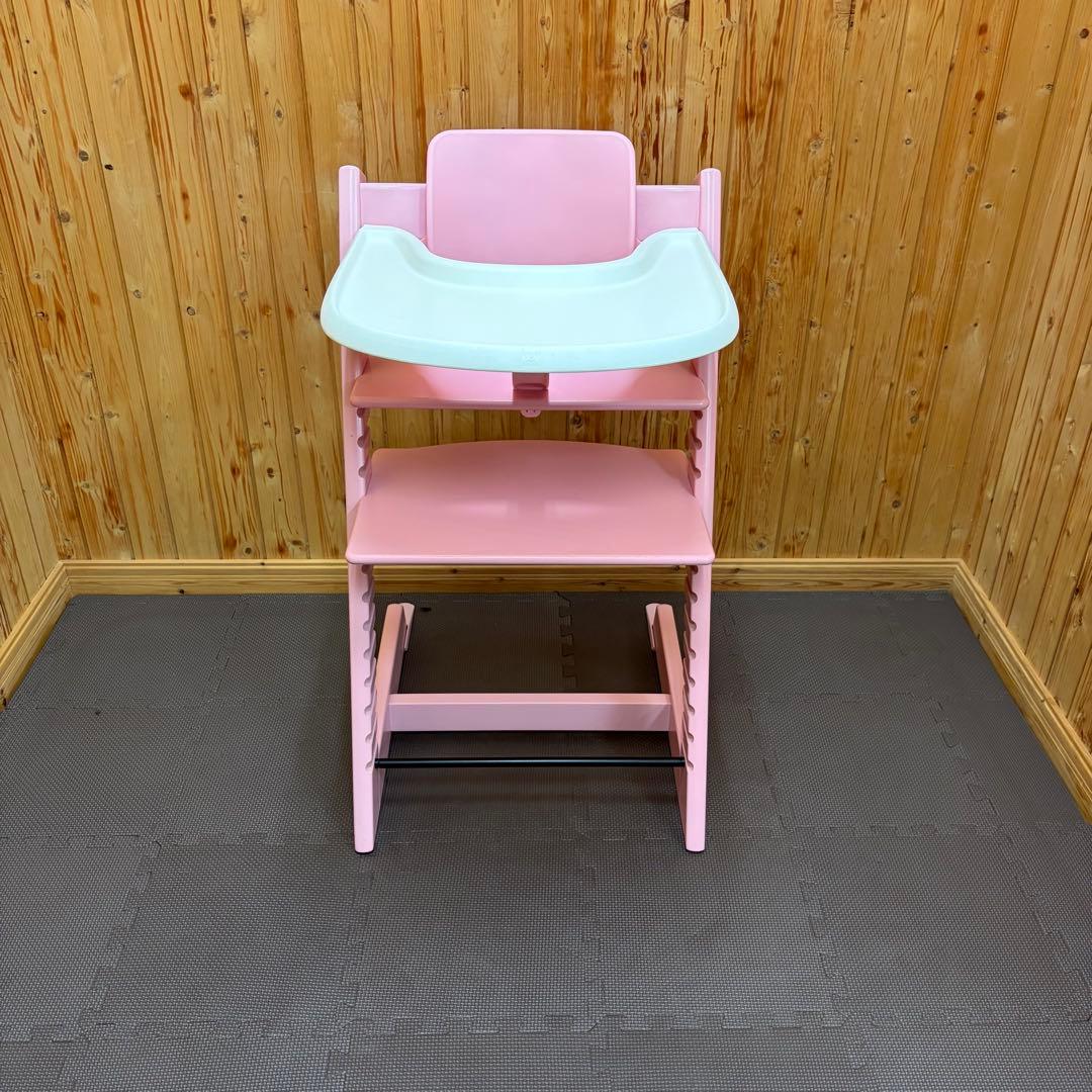 ストッケ トリップトラップ S/N6 ベビーセット付 ピンク ベビーチェア