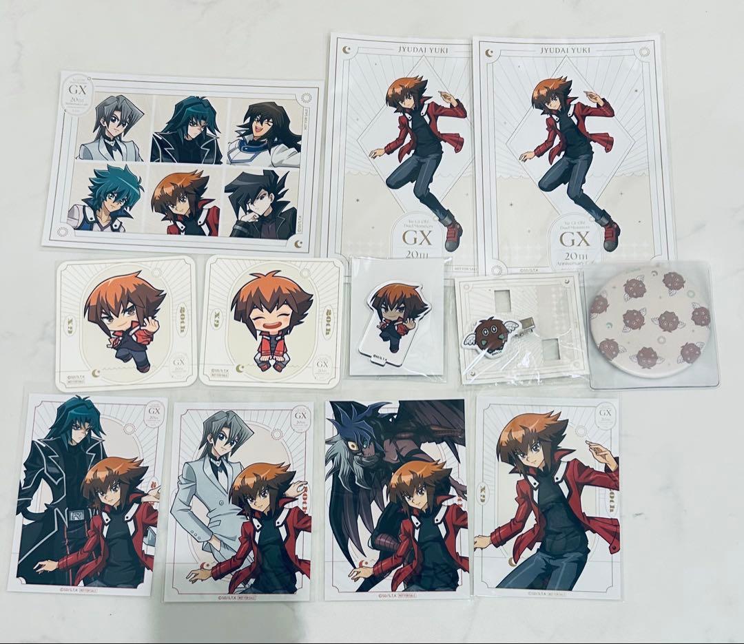 遊戯王GXコラボカフェ本舗 遊城十代 コースターアクスタ等セット