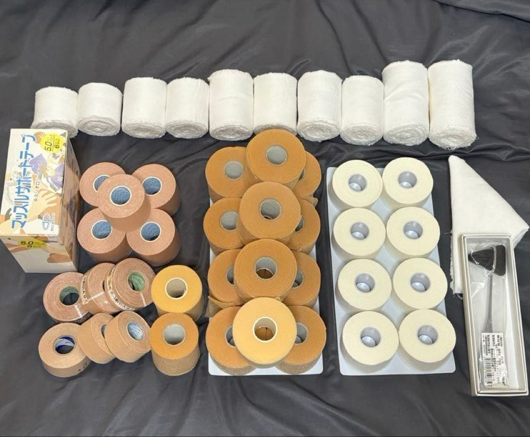 固定材料45点まとめ売り テーピング アンダーラップ 包帯 三角巾 打診器