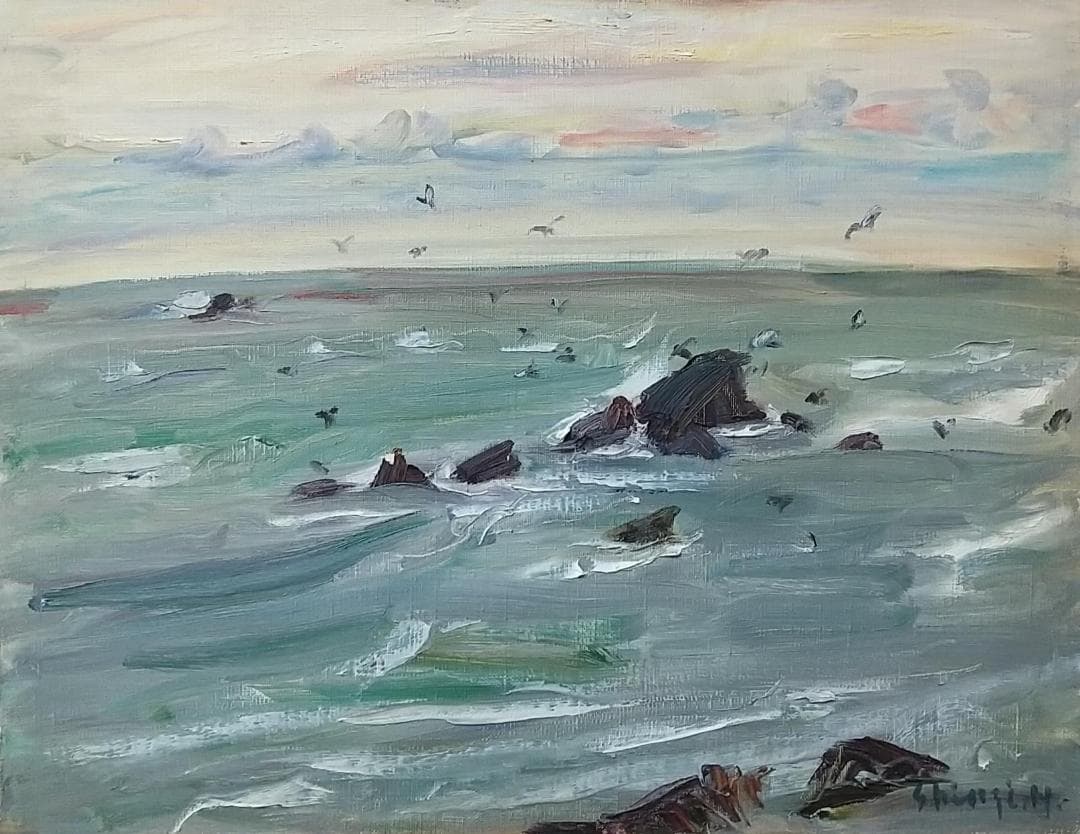 「黒生海岸」 F6 絵画 油彩画 油彩画 風景画 アート