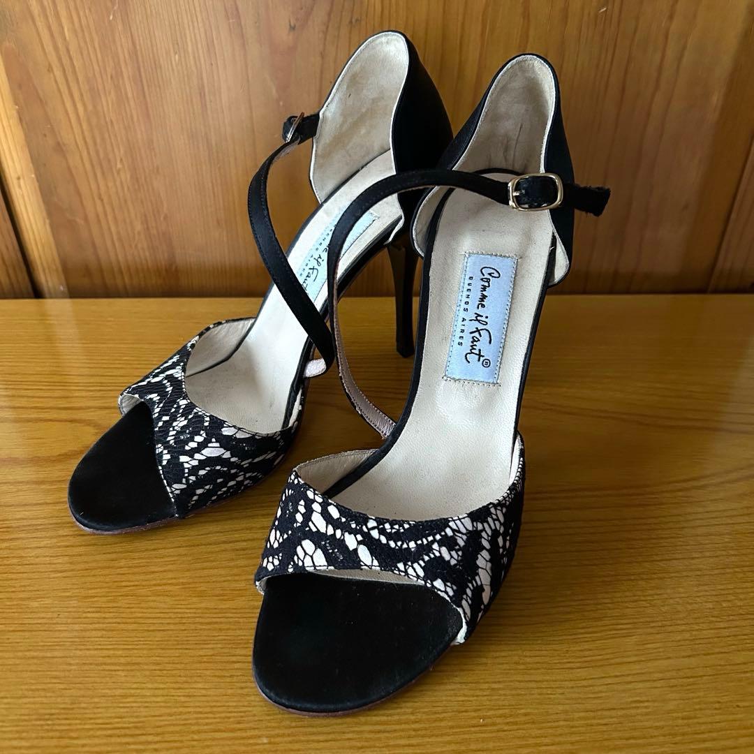 コムイルフォー アルゼンチンタンゴシューズ　オープントゥ 黒レース 38 TANGO SHOES OF THE MONTH/販売完了 | アルゼンチンタンゴ初心者の教室