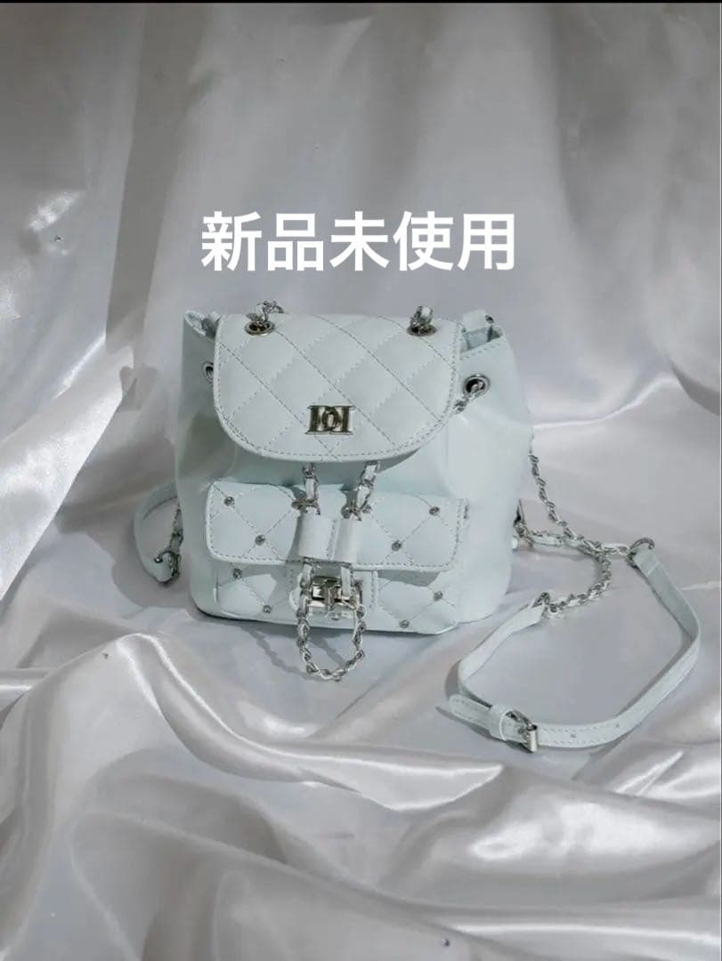 darich キルティングビジューミニリュック sax - メルカリ