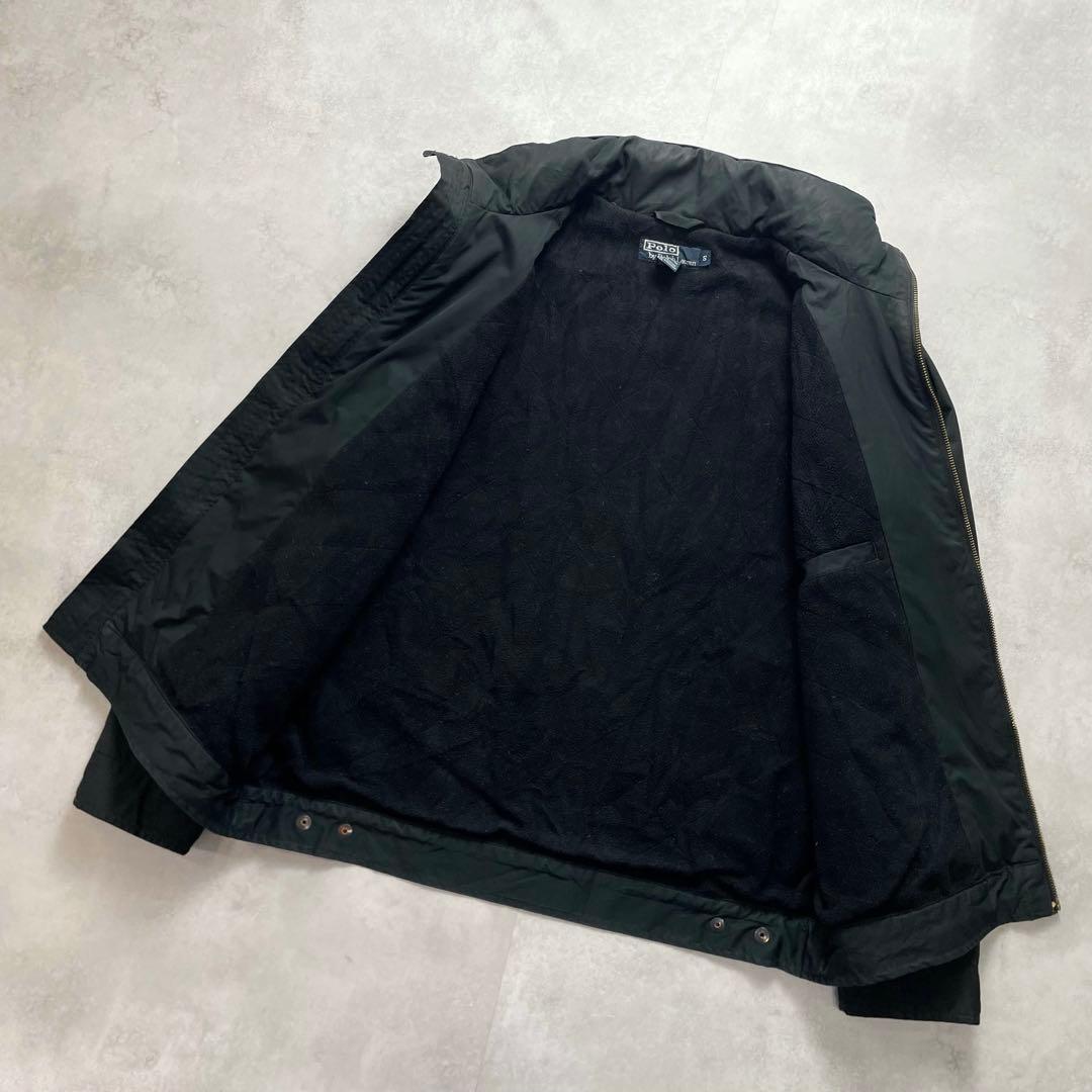 希少✨90s ポロラルフローレン スイングトップ 裏ボア ポニー刺繍 黒 M