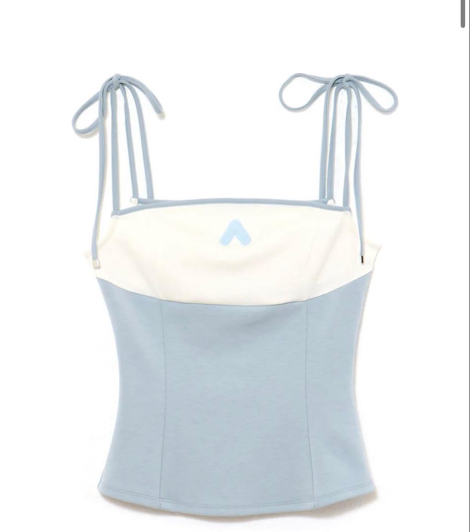 即日発送アイスブルーSora bicolor camisole andmary