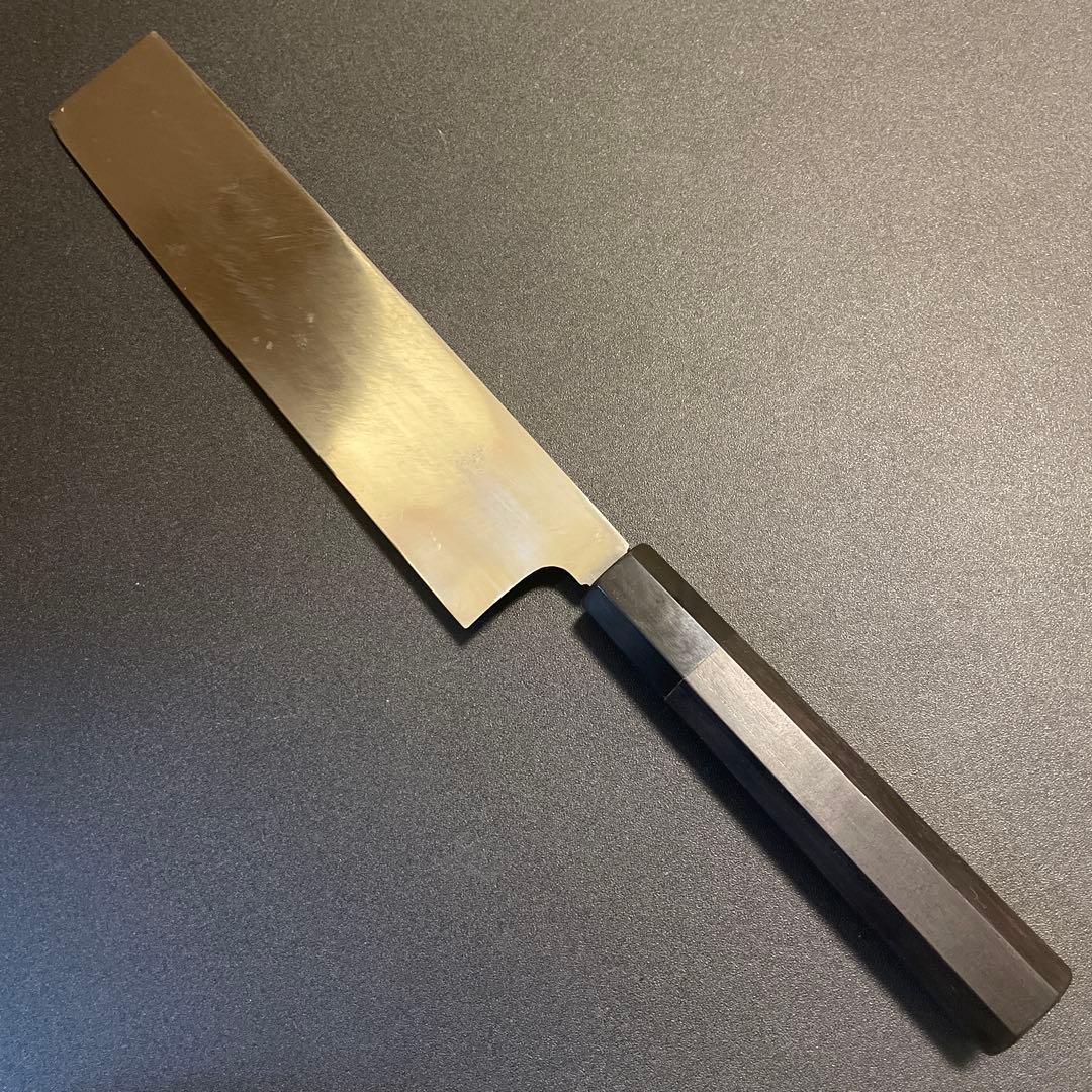 スケナリ 佑成 本焼 薄刃 和包丁 刃渡り243mm 8寸 黒檀八角柄