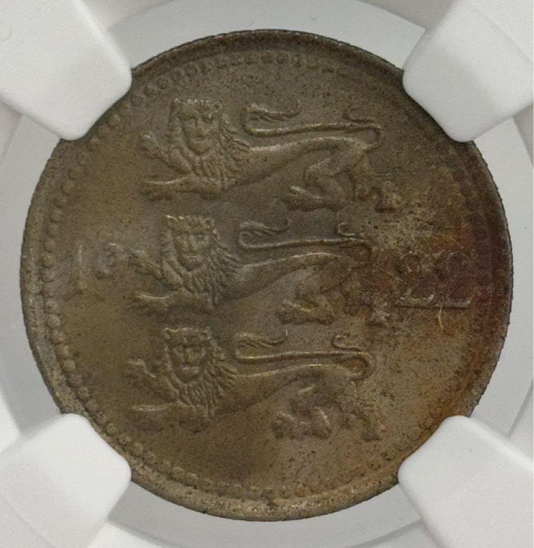大珍❗️1922 Estonia 5M 未流通硬貨 NGC認証
