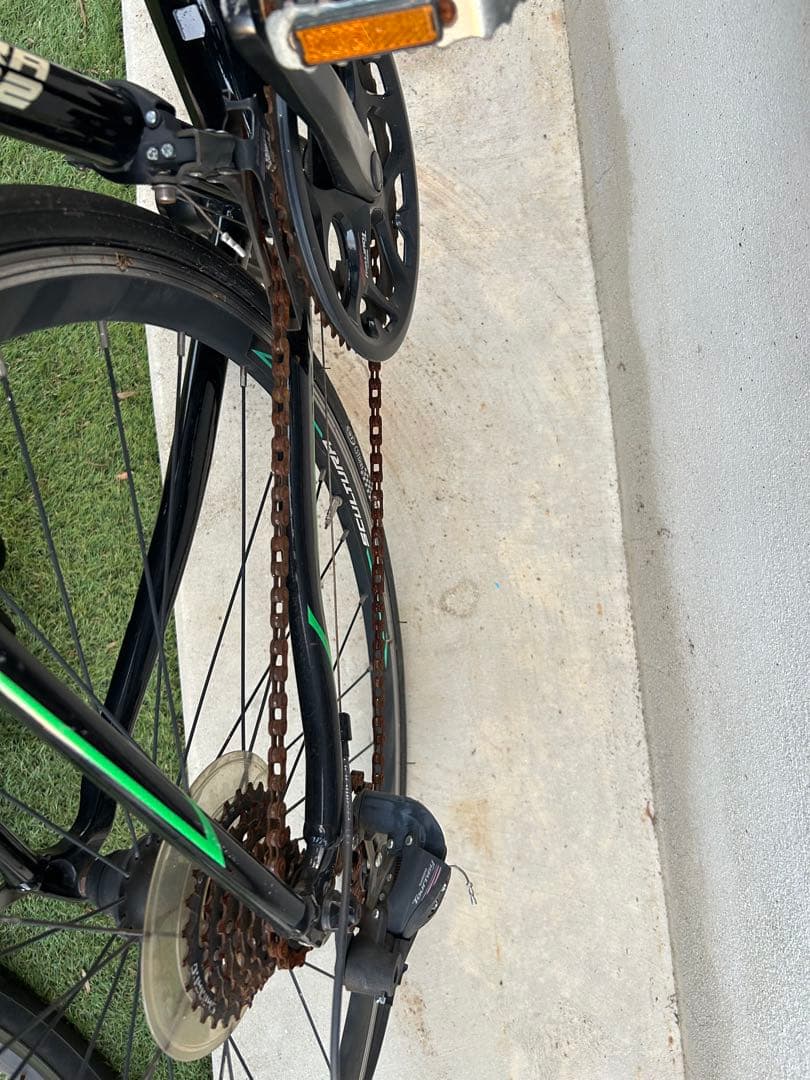 メリダ ロードバイク ブラック/グリーン - メルカリ