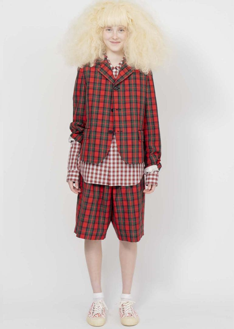 25SS コムデギャルソンガール　チェックブラウス　L