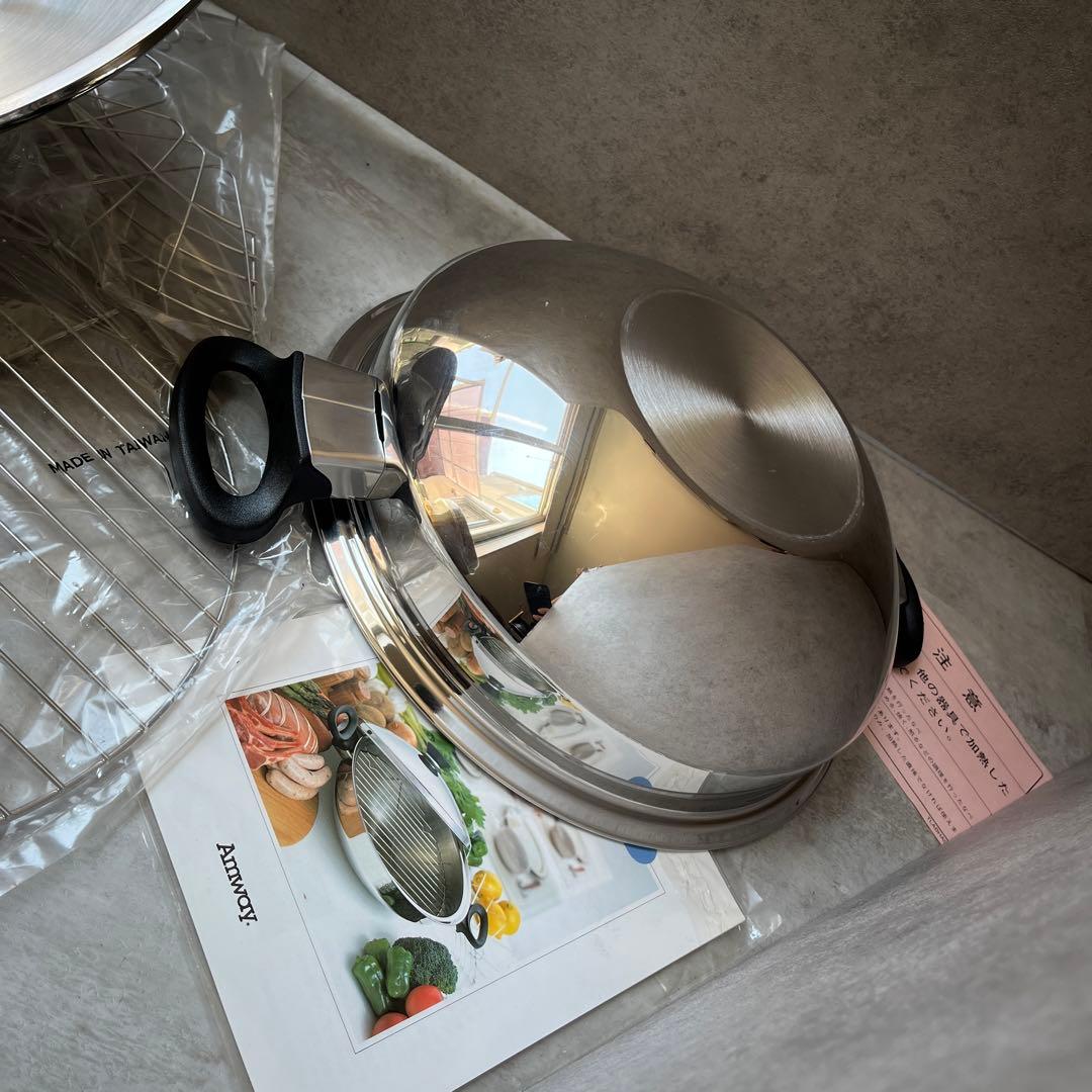 新品旧ロゴ！Amway Queenアムウェイクィーン ウォック 両手鍋 未使用品