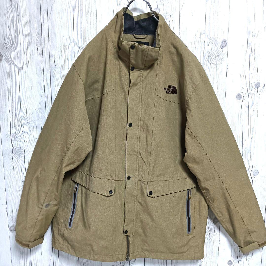 ノースフェイス　ブルゾンジャケット　メンズXXL ベージュ　大きめ　古着