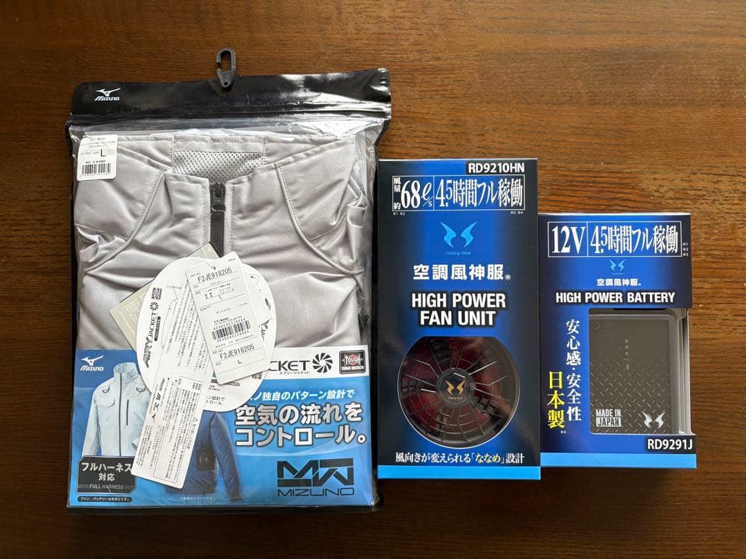 Mizuno 空調服 シルバー RD9210HN RD9291