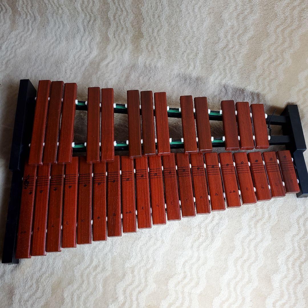 ヤマハ　卓上木琴(シロフォン)　マレット(ばち)　ケース付き