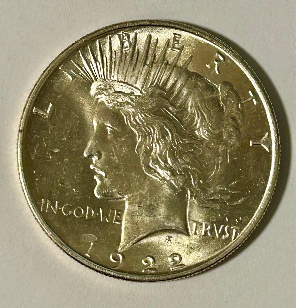 1922 年 アメリカ ピースダラー銀貨 約26.7g 0.900 1ドル銀貨 - メルカリ