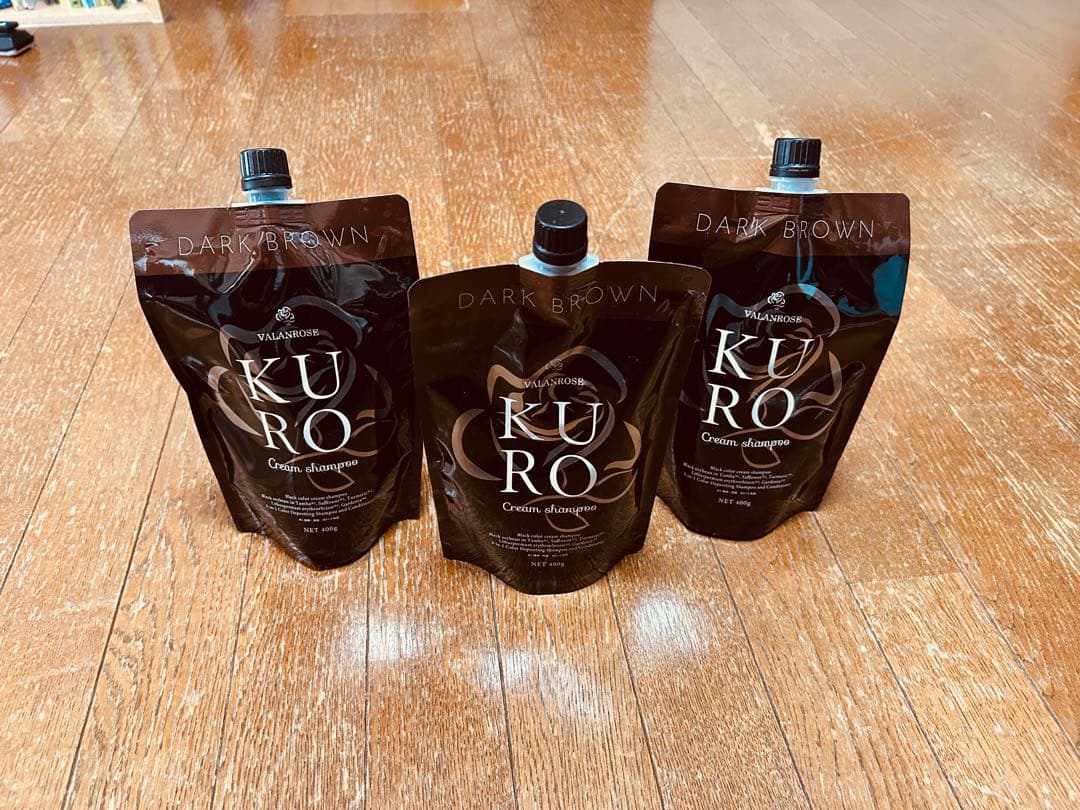 KURO ダークブラウン クリームシャンプー 3個セット - メルカリ