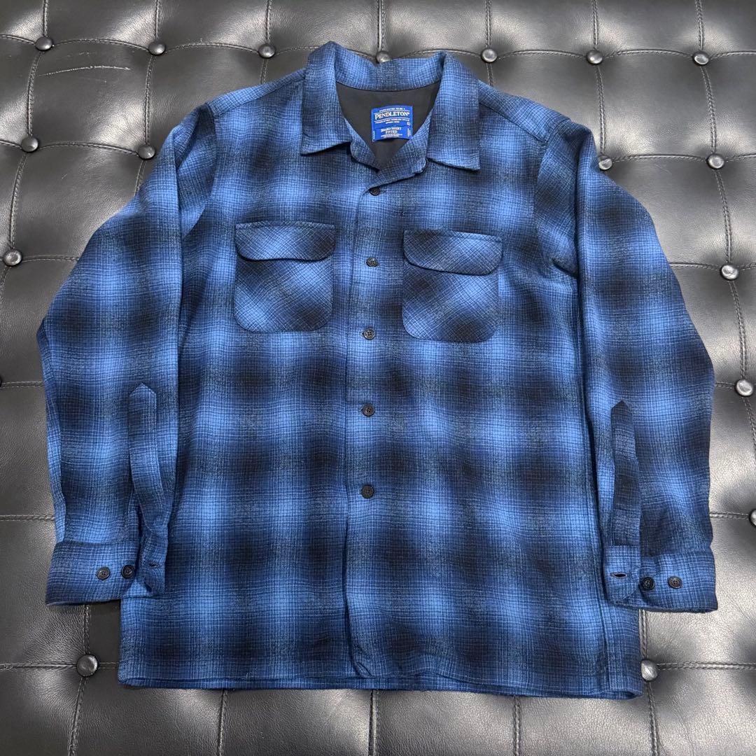【90s 】PENDLETON BOARD SHIRTS オンブレ ペンドルトン 90s USA製 PENDLETONペンドルトン オンブレチェック ウールシャツ L