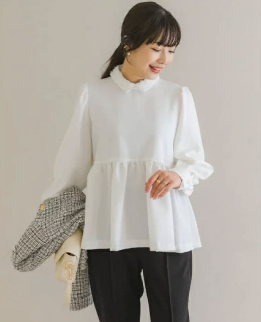 F by ROSSO　レースカラーペプラムブラウス アーバンリサーチ ロッソ URBAN RESEARCH ROSSO F by ROSSO レース