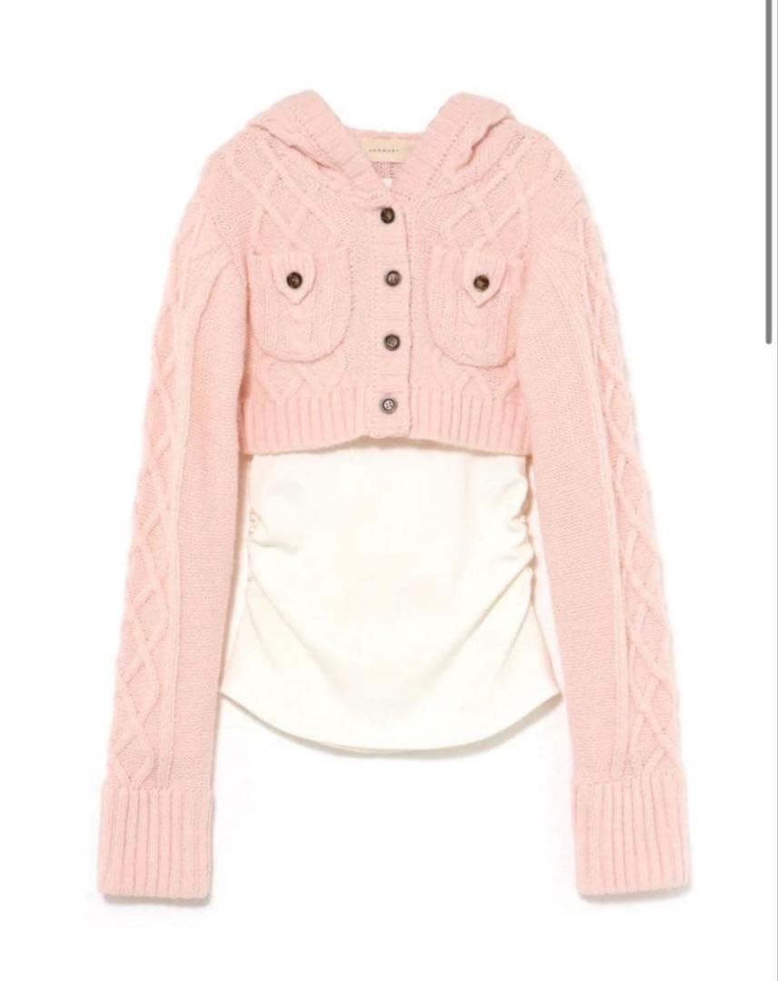 ANDMARY mary logo cable set ピンク