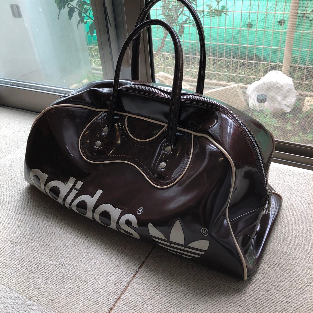 アディダス エナメルボストンバック ブラウン ヴィンテージ70's80's