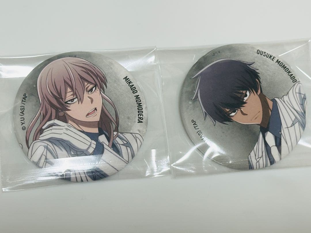 桃源暗鬼 ベースヤードトーキョー 桃角桜介 桃寺神門 缶バッジ - メルカリ