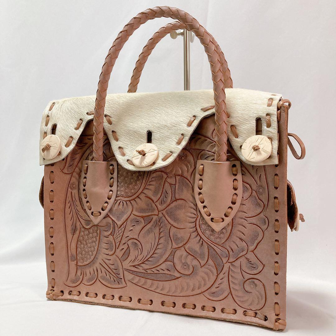 【美品】グレースコンチネンタル カービングトライブス Maestra ハラコ調