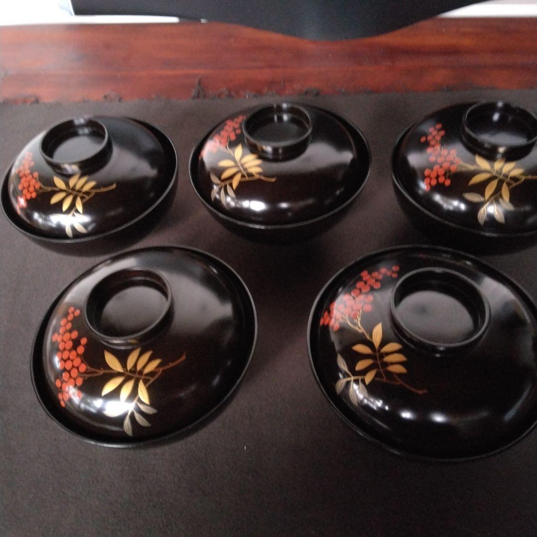 輪島塗り　お椀　蒔絵　南天 輪島塗漆器の工房直販 輪島塗太郎 / 輪島市 塗太郎 / 輪島塗 椀