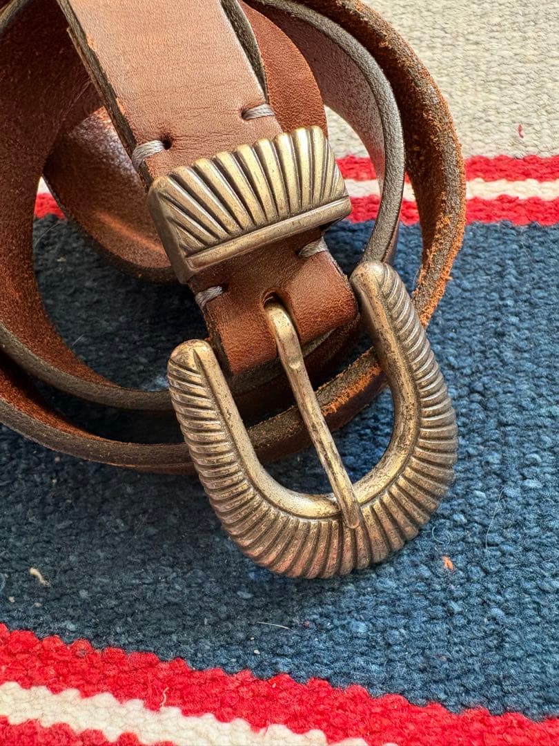 イレブンティ　ブラウンレザー カジュアルベルト